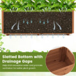 Natural Pine Wood Raised Garden Bed, 100% Solid Pine Construction & Hanging Roof Design - Image 8