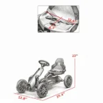 Pink Kids Pedal Go Kart, Adjustable Seat, Durable Swing Axle, Safe Outdoor Ride-On Toy - Image 2