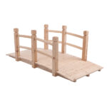 Replace 50941446 Arch Bridge Small Wooden Bridge Courtyard Outdoor Anticorrosive Wood Landscape Bridge Burlywood - Image 16