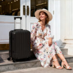 ABS Trolley Case 20in 24in 28in 3PCS Suitcase Set Vertical Striped Frosted Case Suitcase Black - Image 17