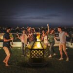22" Hexagonal Shaped Iron Brazier Wood Burning Fire Pit Decoration for Backyard Poolside - Image 6