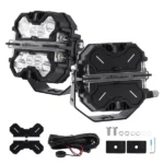 7 Inch SquareLED Offroad Lights 252W Amber&WhiteDRL Off Road Light Fog Lights - Image 6