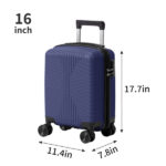 Non-TSA customs lock 4-in-1 PP trolley case, 16in, 20in, 24in, 28in PP, navy blue - Image 3
