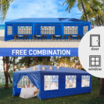Same Code 25767482 10'x30' Outdoor Party Tent with 8 Removable Sidewalls, Waterproof Canopy Patio Wedding Gazebo, Blue - Image 13