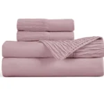Luxury Sheet Sets Super Soft Easy Care Microfiber 3/4-Pieces Bed Sheet Set With 16-Inch Deep Pockets, Pink - Image 6