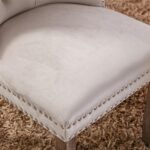 Modern, High-end Tufted Solid Wood Contemporary Velvet Upholstered Dining Chair with Wood Legs Nailhead Trim 2-Pcs Set,Beige, SW2001BG - Image 8