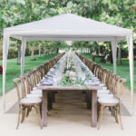3 x 3m Four Sides Portable Home Use Waterproof Tent with Spiral Tubes White - Image 3
