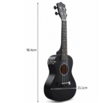 23in Linden wood body rosewood fingerboard ukulele, cotton bag, capo, strap, picks*2, tuner Strings Dust cloth - Image 4