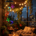 2PCS-Outdoor Solar Wind Chimes, Moon and Star Color Changing LED Light, Waterproof Hanging Decor for Patio Garden Yard, Perfect Gift - Image 10