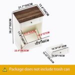 10 Gallon Tilt Out Trash Cabinet Freestanding Trash Bin Cabinet Wood Garbage Recycling Cabinet with Hideaway Drawer Pet Proof Trash Can Holder for Kitchen Living Room, Antique White (not include can) - Image 14