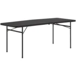 White 6 Foot Fold-in-Half Plastic Table, Indoor Outdoor, Scratch Resistant, Stain & UV Damage, Built-in Carry Handle (Shipment from Walmart) - Image 22