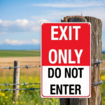 CIFbuy 1pc 2D Flat Metal Sign 8x12 Inch Red & White Exit Only Do Not Enter Warning Plaque With Black Text, & White Exit Only Do Not Enter Warning Plaque With Black Text, With Black Text, Durable Weatherproof Outdoor Sign 8x12 ikTok, Sign 8x12 ikTok, ith Black Text Self-Onckup Logiopoor - Image 2