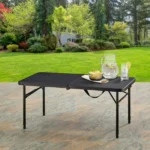 40" Plastic Adjustable Height Fold-in-Half Folding Table, Rich Black (Shipment from Walmart) - Image 5