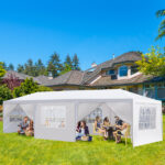 10'x30' Outdoor Party Tent with 8 Removable Sidewalls, Waterproof Canopy Patio Wedding Gazebo, White - Image 34
