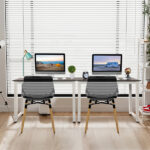 110cm Decent High Strength Wooden Computer Desk Gray - Image 7