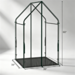 36"× 36" × 60" Portable Mini Greenhouse with PE Bottom Mat, 36×60 Inch Clear PVC Plant Grow Tent, Wind Resistant Metal Frame Outdoor Green House with Stakes & Ropes - Image 5