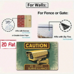 CIFbuy Caution 24-Hour Surveillance Camera Metal Sign, Weatherproof Rustproof" UV Resistant 2D Flat Unframed Security Warning Plaque, 2D Flat Unframed Security Warning Plaque, 7. ikTok, ikTok, t Self-pickup Logiopics - Image 3