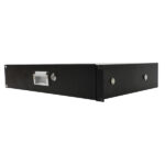 19" 2U Steel Plate DJ Drawer Equipment Cabinet with Keys Black - Image 3