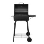 Charcoal Grills Outdoor BBQ Grill, Barrel Charcoal Grill with Side Table and Wheels, for Outdoor Backyard Camping Picnics Patio and Parties - Image 3