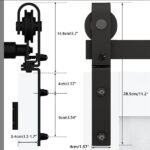 40" Bi-Folding Sliding Barn Door Hardware Kit for 2 Doors,Smoothly&Quietly,Black Track J Shape Roller-[Doors not Included] - Image 5