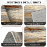 Three-piece kitchen rug set, non-slip and washable, abstract pattern kitchen hallway rug, soft and comfortable, suitable for sinks, floors, entrances, hallways and bathrooms. - Image 7