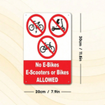 CIFbuy 1pc No E-Bikes E-Scooters Or Bikes Allowed Here Tin Sign, 8x12in Funny Metal Plaque Wall Decor, Unframed Yard Sign, Humorous Gif TikTok, TikTok, etal Plaque Wall Decor, Unframed Yard Sign Self-pickup Logiopics - Image 3
