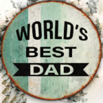 CIFbuy 1pc 2D Flat Round Sign World's Best, "" Round Sign World's Best, World's Best Dad Vintage Plaque 8x8in Father's Day TikTok, ok, temu Self-pickup Logi Dics - Image 3