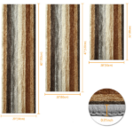 Three-piece kitchen rug set, non-slip and washable, abstract pattern kitchen hallway rug, soft and comfortable, suitable for sinks, floors, entrances, hallways and bathrooms. - Image 2