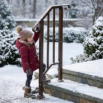 Handrails for Outdoor Steps, Iron Handrail Fits 1 Step, Transitional Handrail with Installation Kit, Copper - Image 13