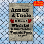 CIFbuy Vintage Metal Sign Auntie & Uncle Love Quote, Weatherproof" Weatherproof Rustproof Wall Decor, Red Heart Pattern 2D Flat Unframed Plaque, Heart Pattern 2D Flat Unframed Plaque, 7.87 Love Quote,ikTok, Love Quote,ikTok, t Self-pickup Logiopics - Image 6