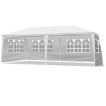 10'x20' Outdoor Party Tent with 6 Removable Sidewalls, Waterproof Canopy Patio Wedding Gazebo, White - Image 5