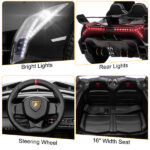 Lamborghini Poison Small Dual Drive 12V 4.5AH with 2.4G Remote Control Sports Car Electric Car Black - Image 18
