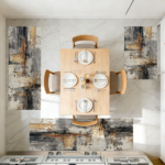 Three-piece kitchen rug set, non-slip and washable, abstract pattern kitchen hallway rug, soft and comfortable, suitable for sinks, floors, entrances, hallways and bathrooms. - Image 12