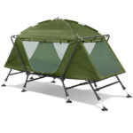 Collapsible camping tent with an integrated cot - Image 7