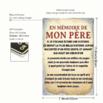 CIFbuy In Memory Of My Father French Bilingual 2D Flat Metal Sign, Rustic Vintage Iron Wall Decor Waterproof Rustproof Farmhouse Home D TikTok, TikTok, Self-pickup Logiopics - Image 3