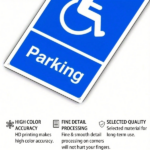 CIFbuy 1pc 2D Flat Unframed Disabled Parking Sign, Durable" Metal 8x12 Inch High Contrast Blue & White Easy To Read Symbol Pattern, White Easy To Read Symbol Pattern, Weat Sign, DikTok, Sign, DikTok, t Self-pickup Logiopics - Image 6