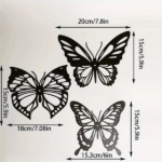 CIFbuy™ Graceful Insect Metal Wall Accents 3 pcs Featuring Black Dragonfly Hummingbird Butterfly Designs Delicate Hanging Wall Decoration for Gardens (TikTok/temu self-pickup orders) - Image 8