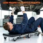 40" 2-in-1 Mechanic Creeper Seat with 360° Swivel Casters, Heavy Duty Metal Frame Auto Repair Rolling Stool with 1.5" Thick Oil-Proof Cushion for Garage Car Maintenance - Image 2