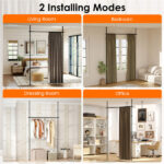 Room Divider Curtain Rod, Adjustable 28"-72"W x 4-10 ft H Heavy-Duty Partition Rod - Image 11
