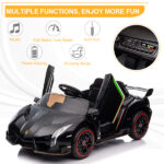 Lamborghini Poison Small Dual Drive 12V 4.5AH with 2.4G Remote Control Sports Car Electric Car Black - Image 17