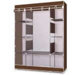 4-Layer 10 Lattices Non-Woven Fabric Wardrobe Coffee - Image 4
