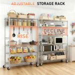 6-Tier disassembly and free assembly NSF-Certified Steel Wire Shelving with Wheels - Image 21