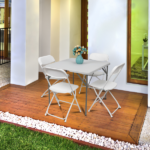 6pcs Injection Molding Classic Garden Plastic Folding Chair White - Image 26