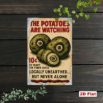 CIFbuy Vintage Halloween Metal Sign Funny Potato Eyes Wall" Art, Tin Plaque Creative Holiday Home Bar Decor EyeikTok, EyeikTok, t Self-pickup Logiopics - Image 3