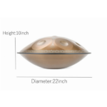 10 Notes Mandala Pattern Gold Handpan Drum Decorative Steel Percussion Instrument - Image 6