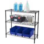 3-Tier Heavy Duty Adjustable Shelving Unit Black - Image 4