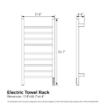 Brushed Gold Heated Towel Rack for Bathroom,Wall Mounted with Intelligent Touch Screen Timer, 9-Bar Towel Warmer, 304 Stainless Steel Polished, Plug-in/Hard-Wired[Unable ship on weekends, TK/TEMU only for pickup, only TX10643 warehouse supports GOFO] - Image 2