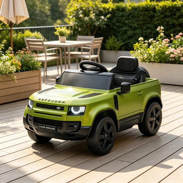 Green 12V Electric Kids Ride on Car – Remote, Suspension, 3 Speed Modes, Lights, Music, Horn