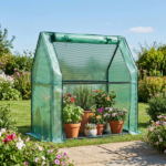 Mini Greenhouse with PE Cover, Indoor Outdoor Plant Gardening Green House for Garden Backyard, 36*18*33in, Green - Image 11