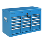 5-Drawer Lockable Steel Tool Chest, 330 lbs Capacity, Blue Heavy-Duty Tool Storage Cabinet with Drawer Liners & Lid Support for Workshop/Garage Maintenance - Image 4